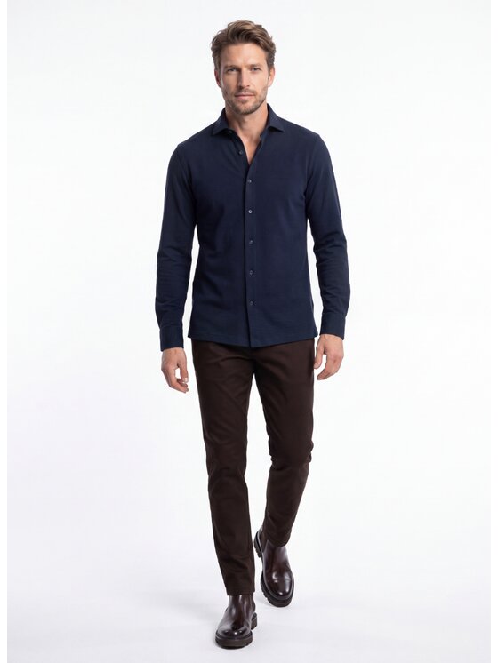 Pako Lorente Pako Lorente Koszula P26WF-1X-015 Granatowy Classic Fit