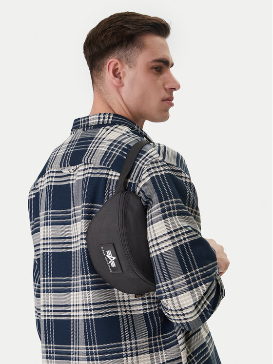 Alpha Industries Borsetă Rubber Print Waistbag 198912 Negru