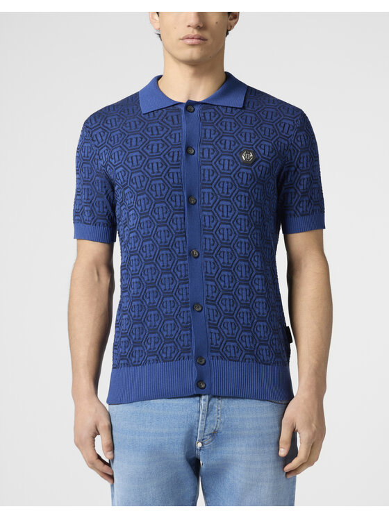 PHILIPP PLEIN PHILIPP PLEIN Polo 29922 Blu scuro Regular Fit