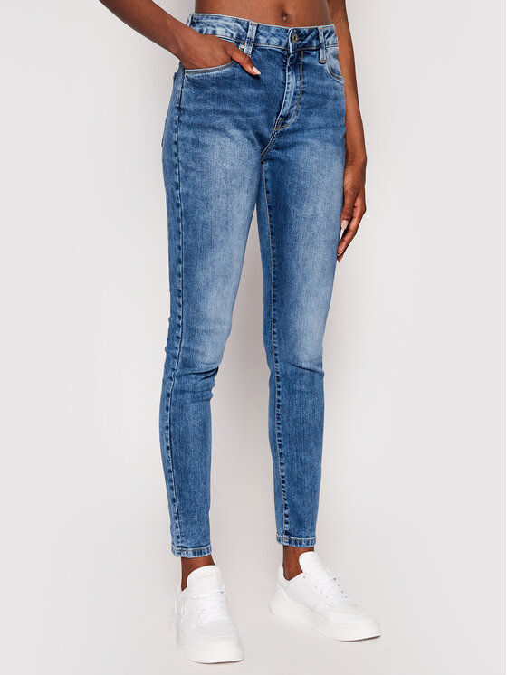 Pepe Jeans Jeansy Regent PL200398 Granatowy Skinny Fit Modivo.pl