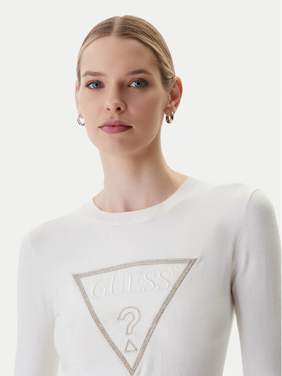 Guess Guess Sveter W6RR49 Z2NQ2 Écru Regular Fit