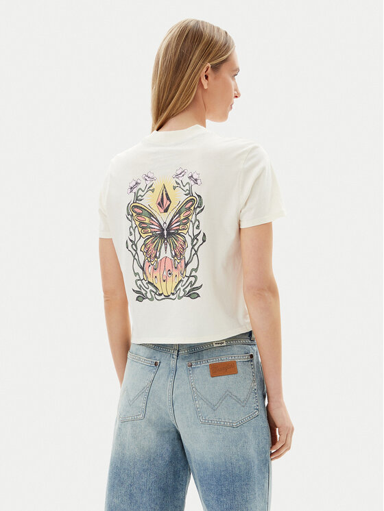 Volcom Volcom T-krekls Pocket Dial B3512500 Écru Boxy Fit