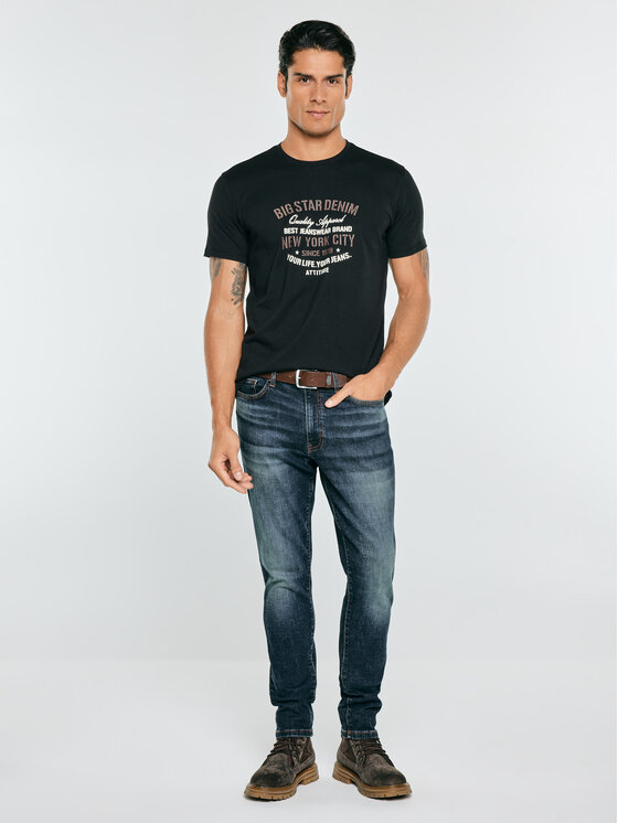 BIG STAR BIG STAR T-Shirt NEVISSER Czarny Basic Fit