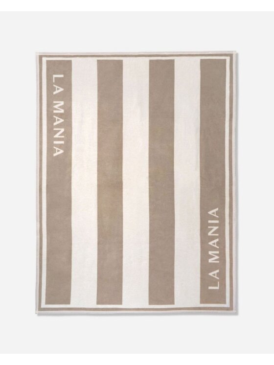 La Mania La Mania Koc Lari Stripes Beżowy