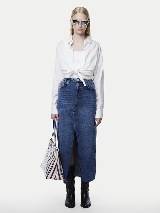 Pieces Pieces Jeans suknja Jessie 17150234 Plava Regular Fit