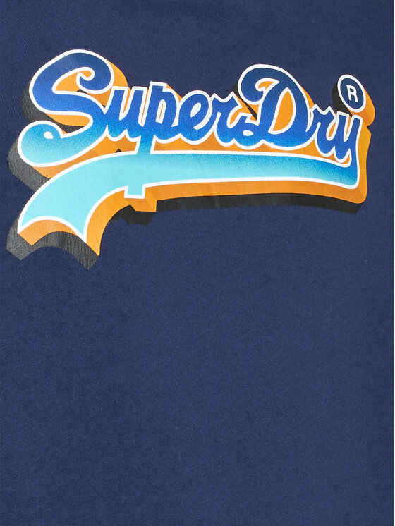 Superdry Superdry Majica dugih rukava Vintage Seasonal M2011809A Tamnoplava Regular Fit