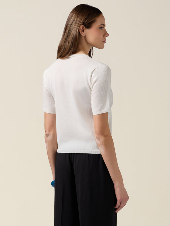 Oltre Oltre Maglione M520J005292N011 Bianco Regular Fit