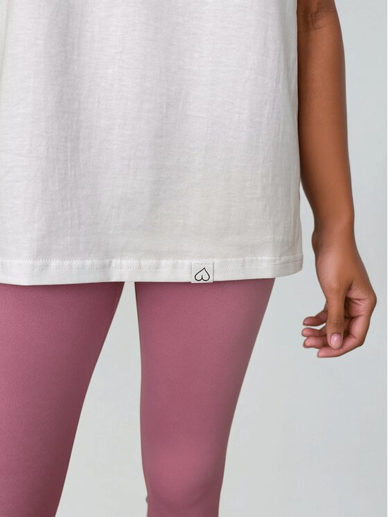BeShaped BeShaped T-Shirt Gym & Tonic Biały Oversize