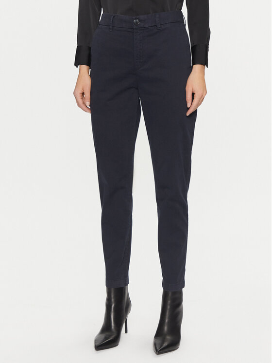 BOSS BOSS Hlače iz tkanine C_Tachini2-D 50508675 Mornarsko modra Regular Fit