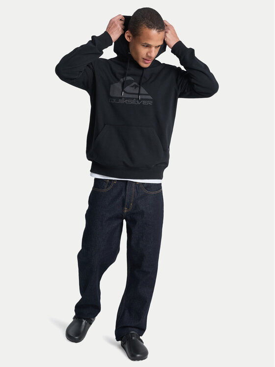 Quiksilver Quiksilver Mikina Comp Logo EQYFT05053 Černá Regular Fit