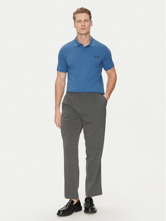 Calvin Klein Calvin Klein Поло K10K111196 Голубий Slim Fit