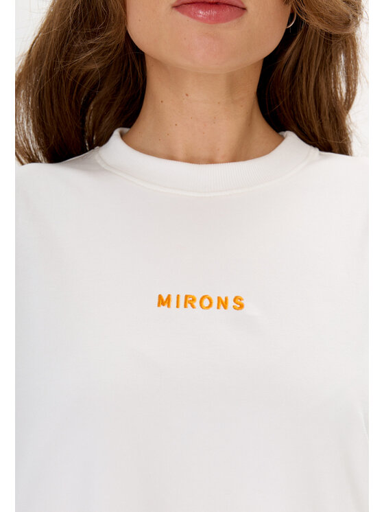 Mirons Mirons T-Shirt Print Biały Oversize