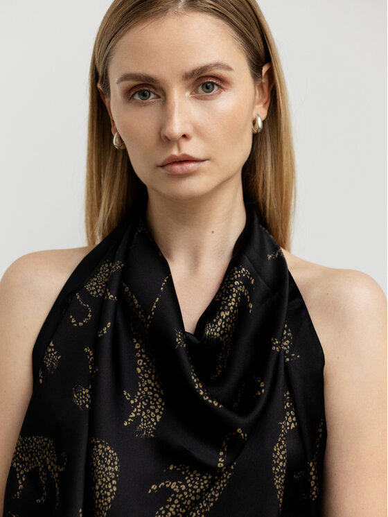 Sine Silk Sine Silk Apaszka jedwabna czarna 90 LAMPARTY Czarny