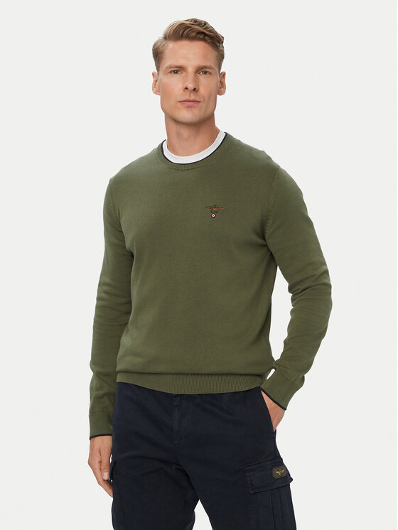 Aeronautica Militare Pulover 262MA1631UL00506 Kaki Regular Fit