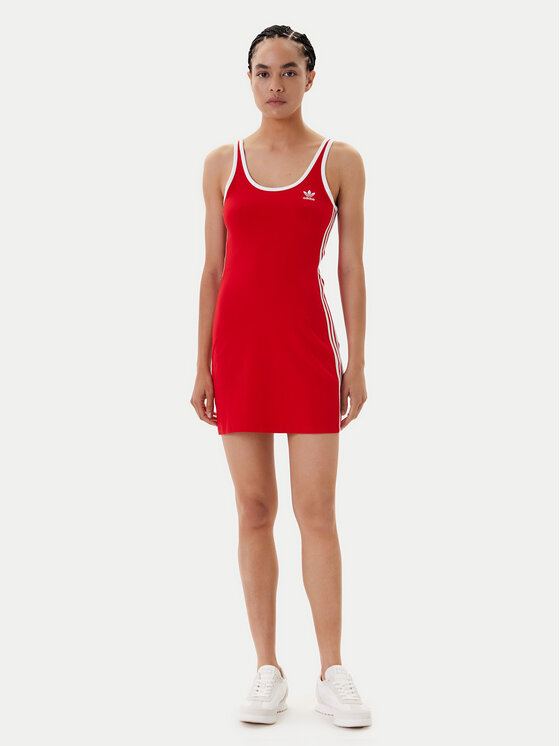 adidas adidas Kleid für den Alltag adicolor 3-Stripes JW2584 Rot Slim Fit