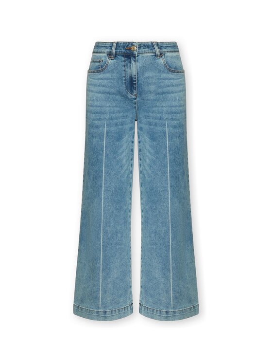 Elena Mirò Elena Mirò Jeansy P512P000389N024 Turkusowy Cropp Fit