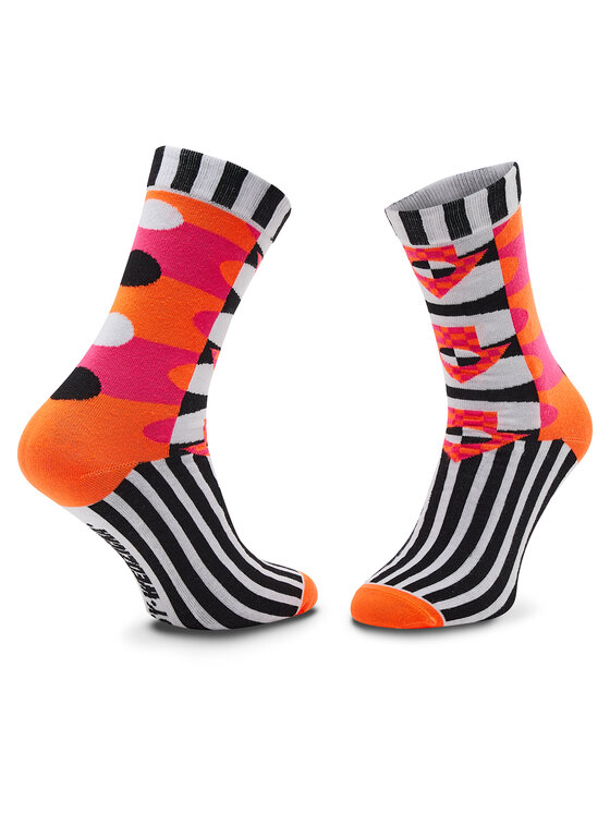 Zooksy Zooksy Súprava 2 párov vysokých ponožiek unisex Fluo Love&Respect Farebná
