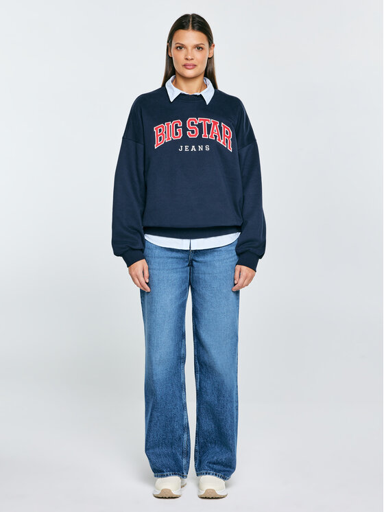 BIG STAR BIG STAR Bluza RUBENA Granatowy Basic Fit