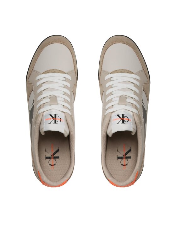 Calvin Klein Jeans Sneakers Low Profile Runner Mix YM0YM00695 Beige ...