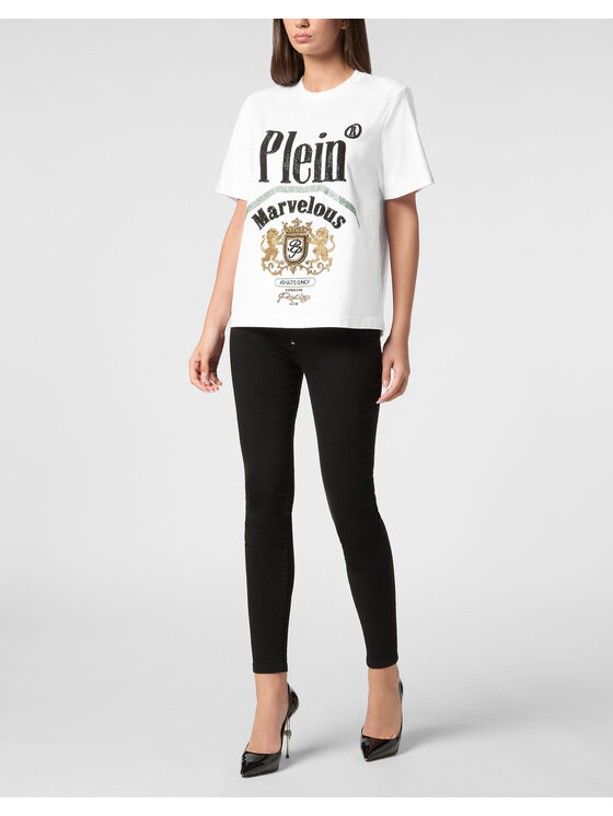 PHILIPP PLEIN PHILIPP PLEIN T-Shirt 22353 Biały Over Fit