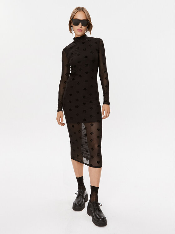 HUGO Hugo Coctailkleid Nasuse_1 50505420 Schwarz Regular Fit