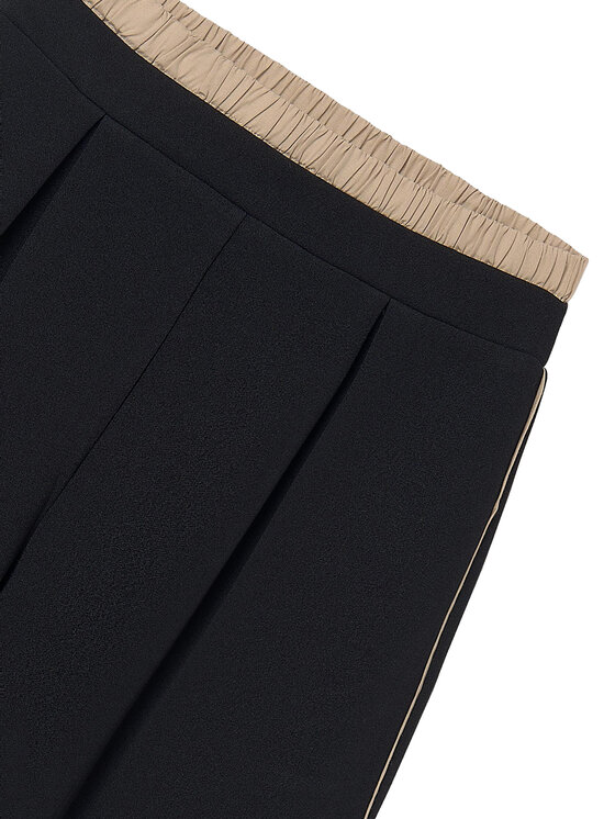 Mayoral Mayoral Kalhoty z materiálu 7581 Černá Relaxed Fit