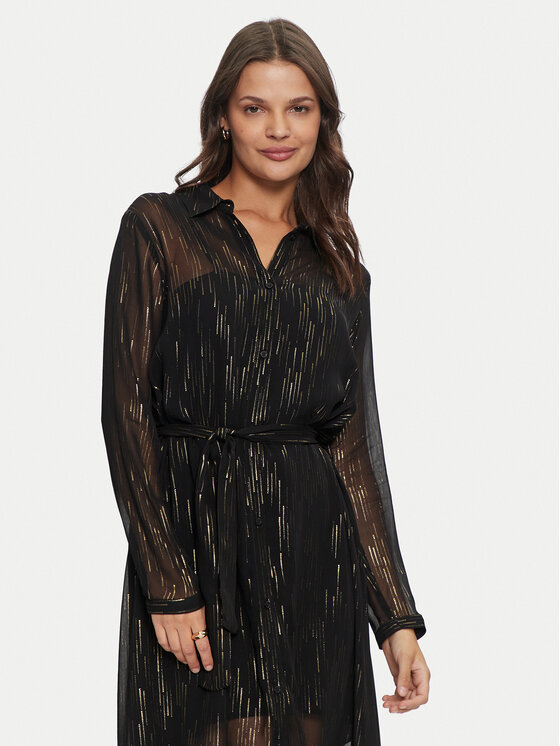 Armani Exchange Armani Exchange Сукня-сорочка 6DYA44 YN2VZ 42AP Чорний Regular Fit