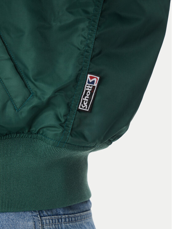 Schott NYC Schott NYC Kurtka bomber Sporting Zielony Oversize