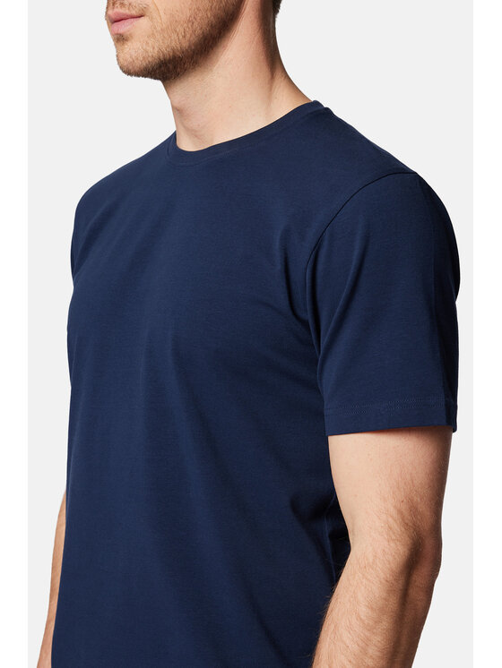 Lancerto Lancerto T-Shirt Jeffrey TS073124000006 Granatowy Regular Fit
