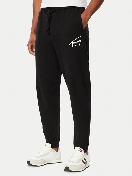 Tommy Jeans Tommy Jeans Долнище анцуг Signature DM0DM23593 Черен Regular Fit