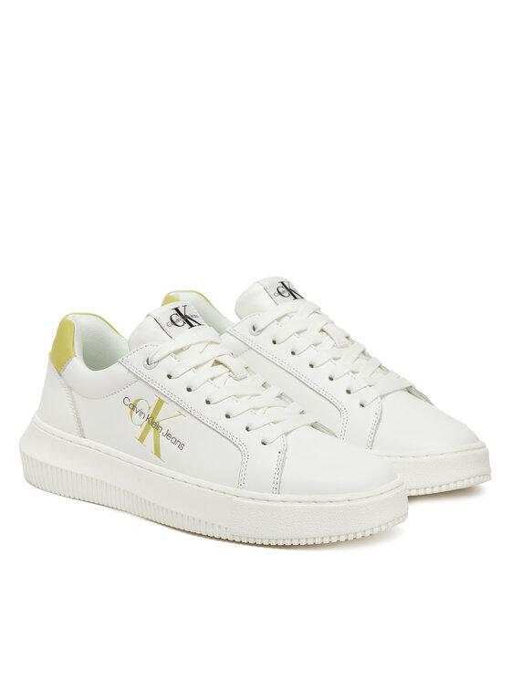 Calvin Klein Jeans Calvin Klein Jeans Sneakersy Chunky Cupsole Laceup Mon Lth YW0YW00823 Biały