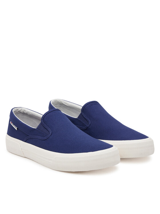 Tommy Jeans Tommy Jeans Tenisky Slip On Canvas Color EM0EM01544 Tmavomodrá