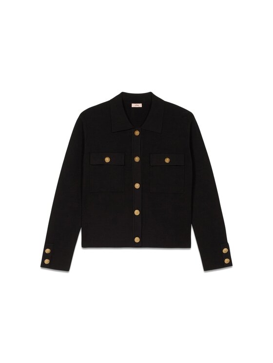 Oltre Oltre Sweter M165J004891N033 Czarny Regular Fit