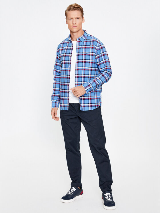 Tommy Hilfiger Tommy Hilfiger Pantaloni di tessuto MW0MW32131 Blu scuro Regular Fit