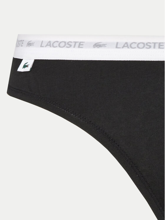 Lacoste Lacoste 3 db klasszikus alsó 8F1338 Fekete