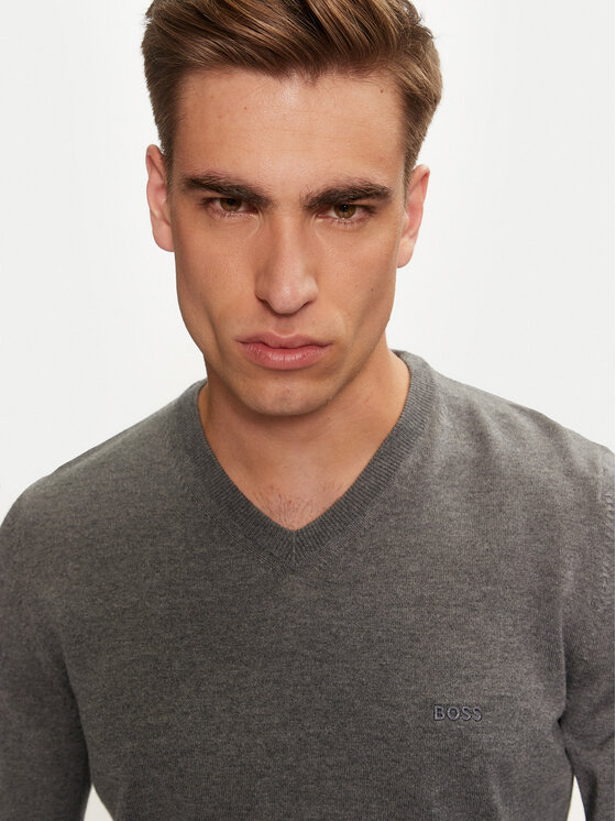 BOSS Boss Светр Baram-L 50476363 Сірий Regular Fit