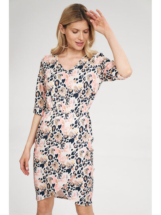 FIGL FIGL Sukienka M702 Kolorowy Regular Fit
