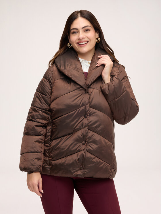 Fiorella Rubino Fiorella Rubino Kurtka puchowa F037T001587N022 Brązowy Regular Fit