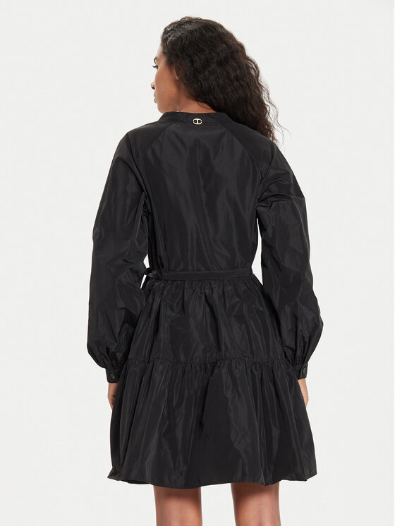 TWINSET TWINSET Sukienka koktajlowa 241TE2014 Czarny Regular Fit