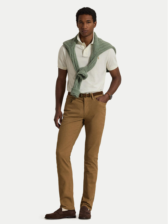 Polo Ralph Lauren Polo Ralph Lauren Polo majica 710680784372 Écru Custom Slim Fit