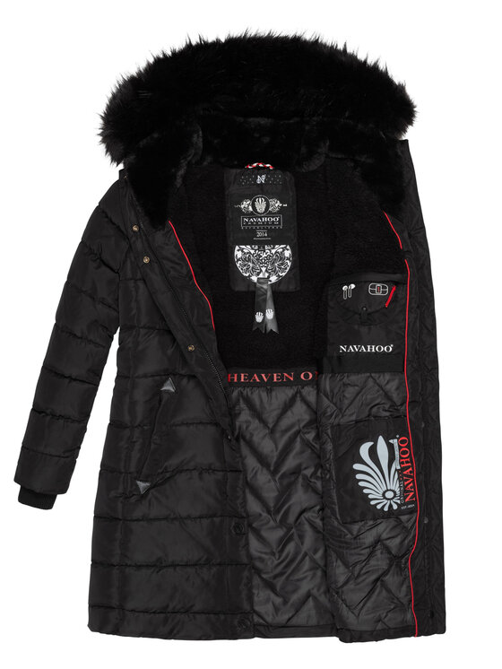 Navahoo Navahoo Kurtka zimowa Lotusblüte Pri Czarny Regular Fit