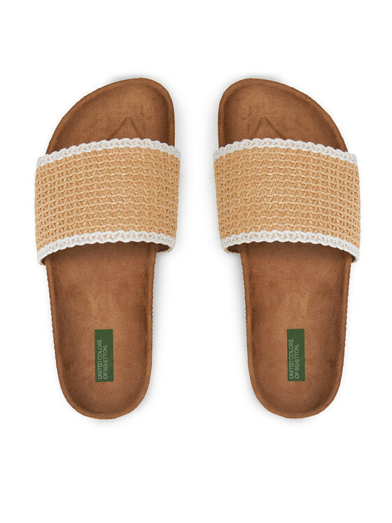 United Colors Of Benetton Pantoletten 8KHQ1D017 Beige Modivo