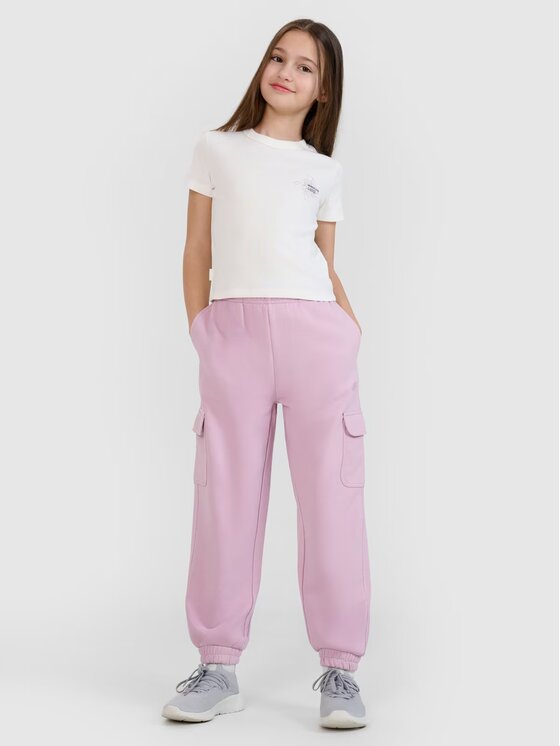 4F 4F Pantaloni da tuta 4FJWSS25TTROF1135-52S Rosa Regular Fit