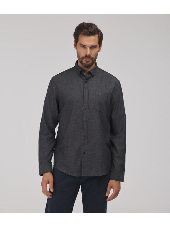 Lee Cooper Lee Cooper Koszula jeansowa LARS Szary Regular Fit