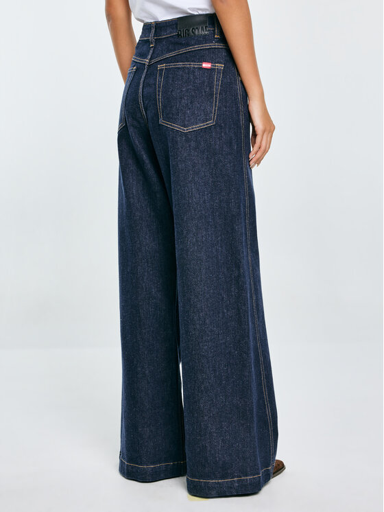 BIG STAR BIG STAR Jeansy BARB Granatowy Wide Fit