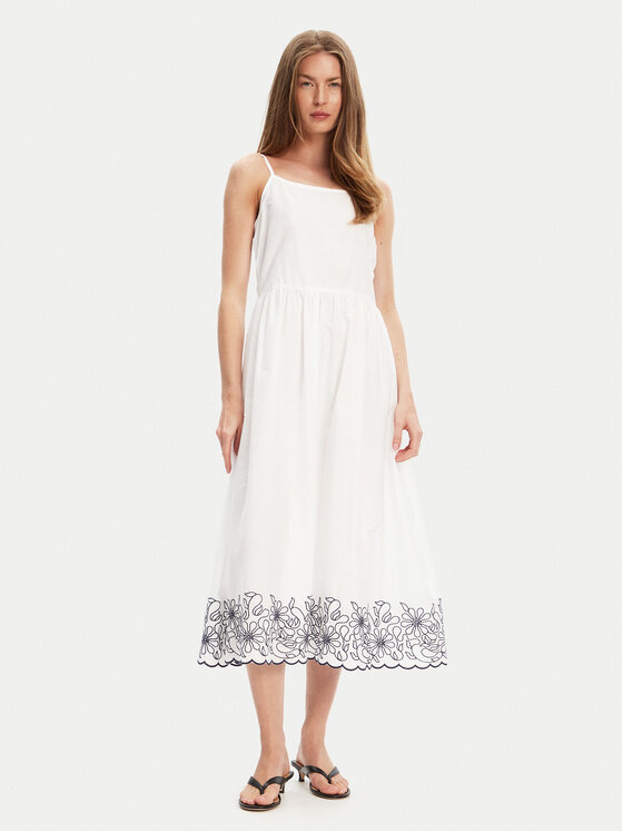 United Colors Of Benetton United Colors Of Benetton Sommerkleid 4KUSDV0B7 Weiß Regular Fit