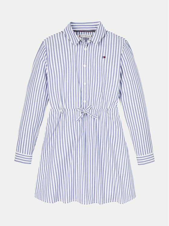 Tommy Hilfiger Tommy Hilfiger Rochie tip cămașă Ithaca KG0KG08500 Albastru Regular Fit