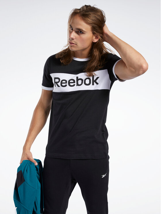 Reebok T-Shirt Training Essentials Linear Logo Tee FK6125 Czarny ...