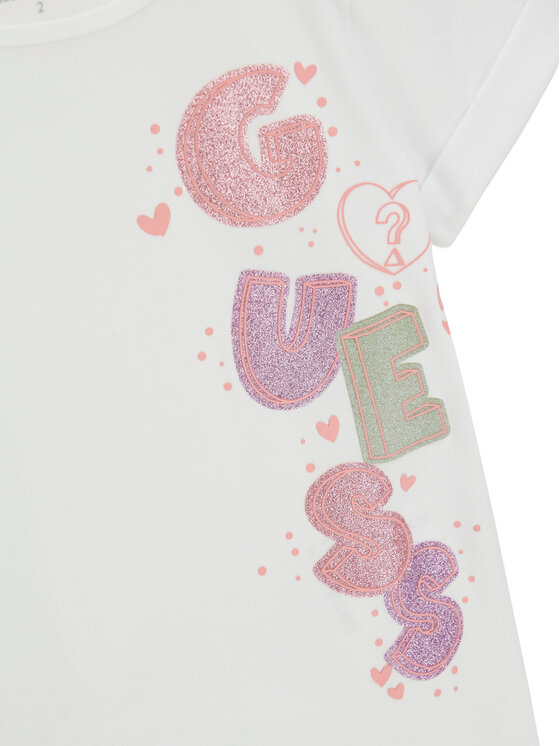 Guess Guess Тишърт K6GI05 K6YW4 Бял Regular Fit