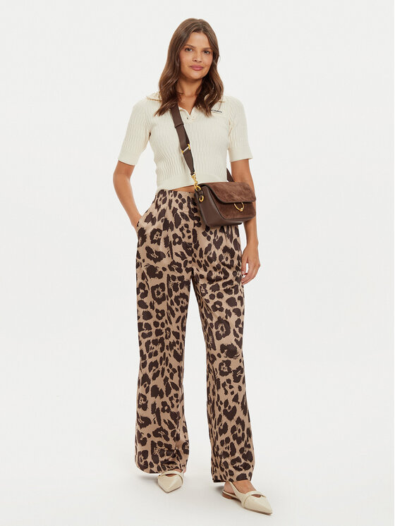 Vero Moda Vero Moda Szövet nadrág Merle 10295435 Bézs Loose Fit